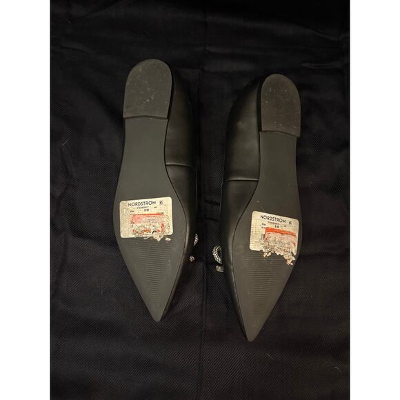 Abound Gorgi Flats Nordstrom Black Pointed Toe 8 Dark Fairy Whimsy Goth - Picture 5 of 7